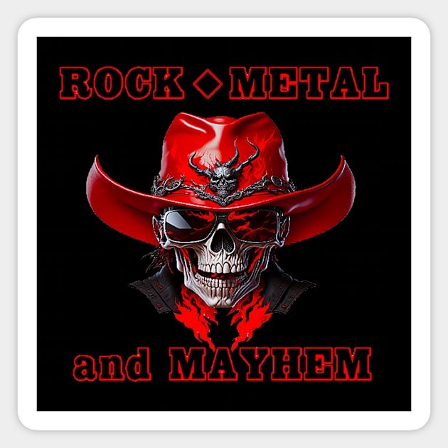 Rock Metal and Mayhem Sticker by Metal Kross Productions